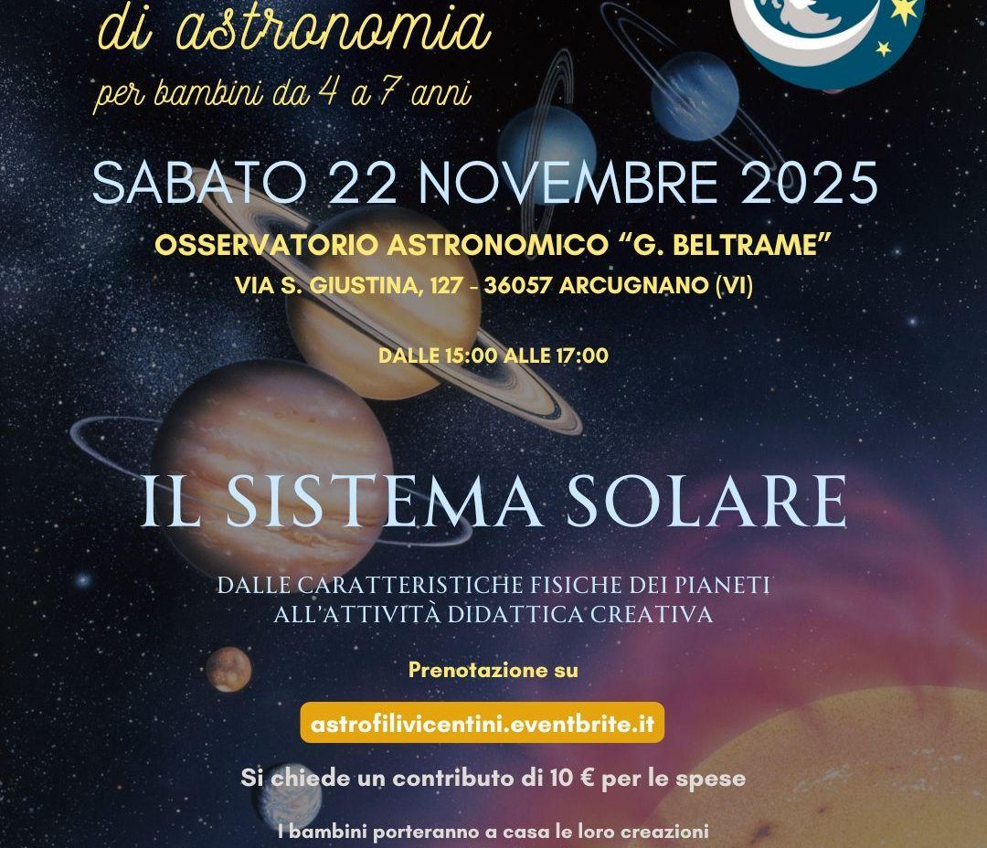 Il Sistema Solare | Laboratorio per bambini da 4 a 7 anni